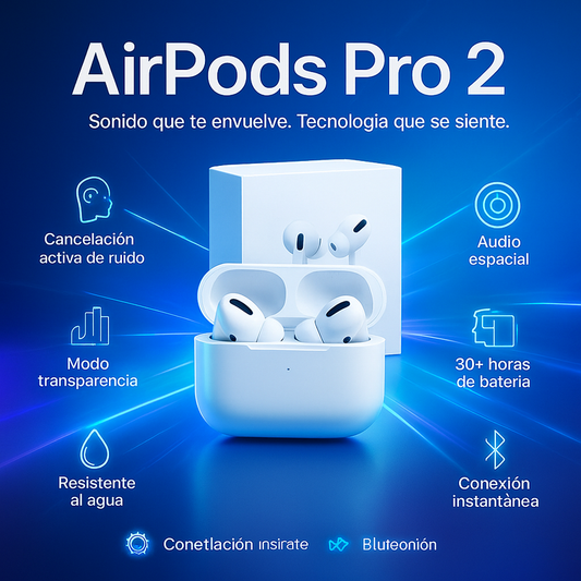 “Experimenta el poder del sonido  airpods pro 2 Libertad, calidad y estilo en un solo toque” 🎶