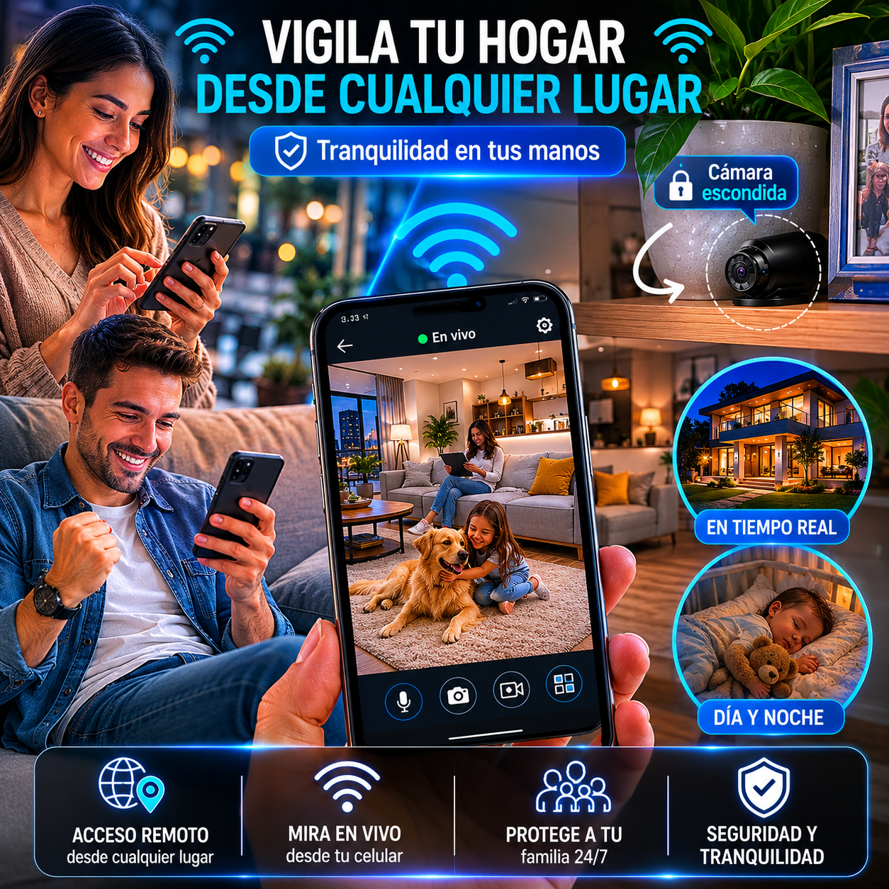 Vigila tu Hogar en Tiempo Real Sin Instalación Complicada